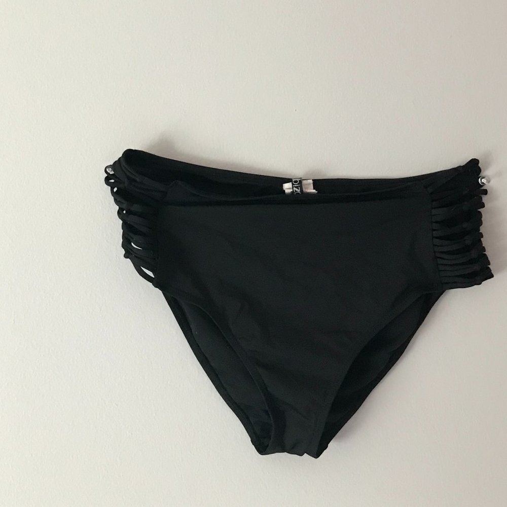 Black High-Wasted Bikini Bottoms